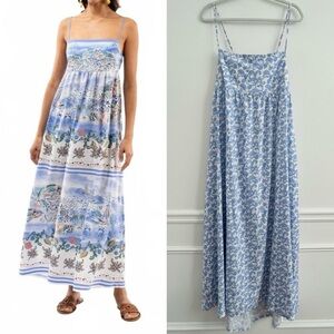 Smith & Quinn Cleobella Maxi Dress in Blue White Floral Print size X-Large Vaca
